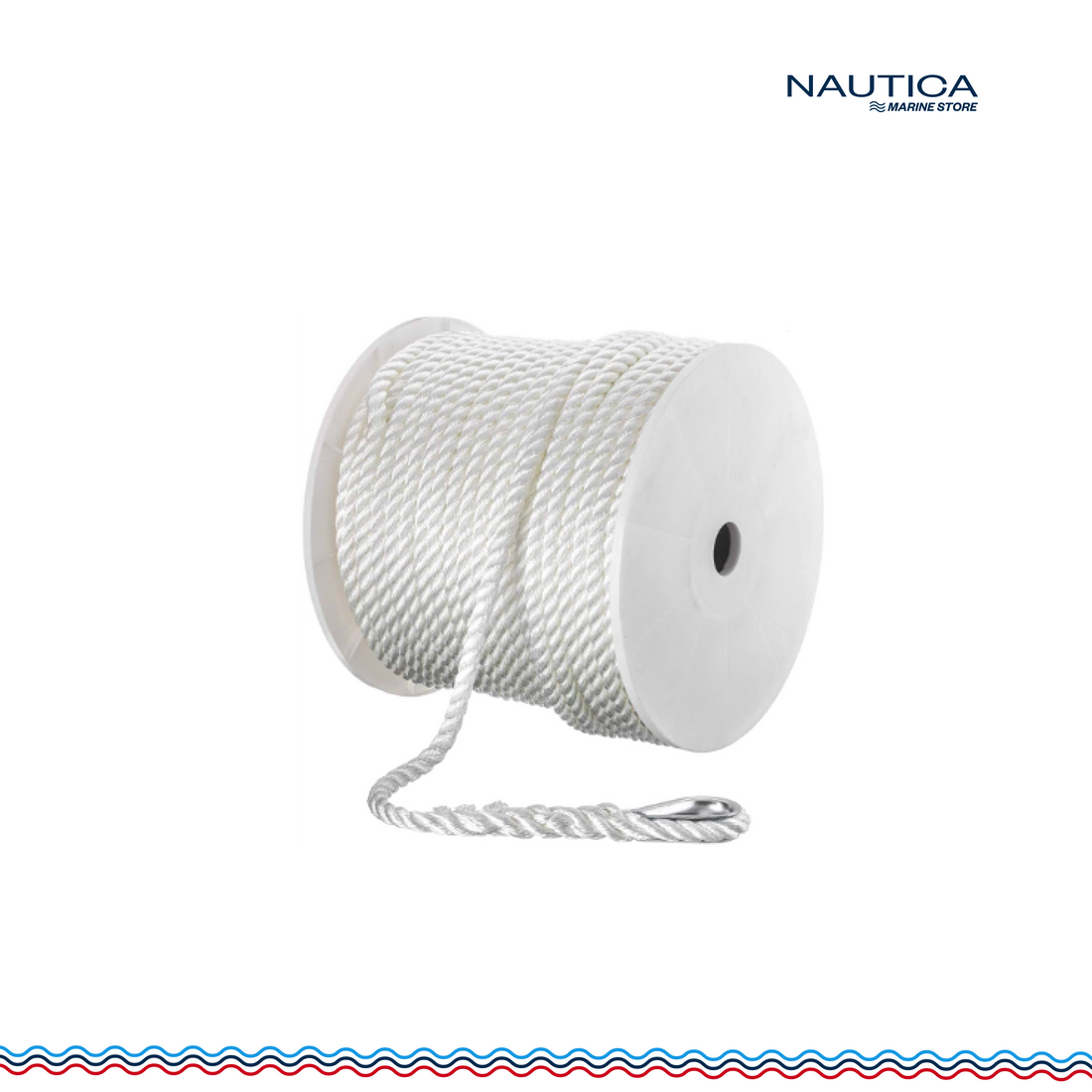Cuerda De Amarre Para Ancla De 8mm X 30m - Poliéster, Resistencia 3000 Kg